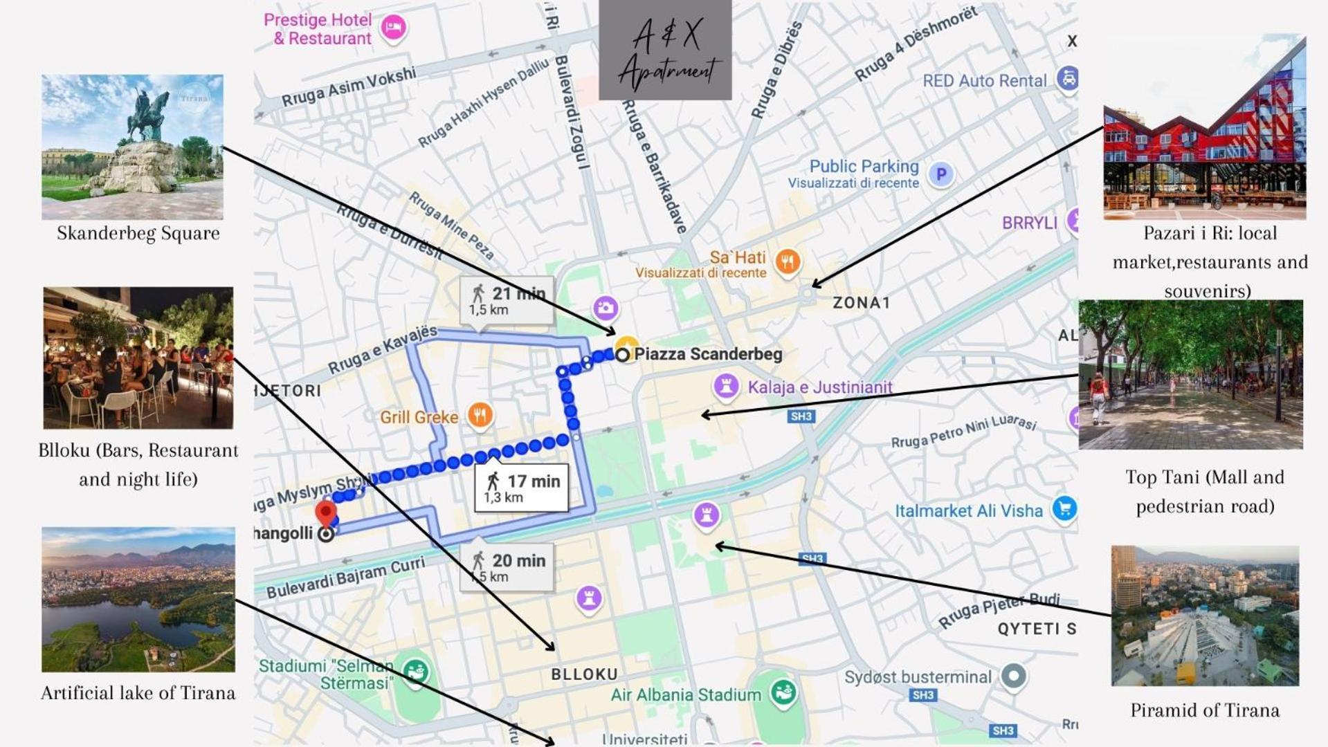 A&X Lovely And Central Apartment - 24H Self Check-In 地拉那 外观 照片