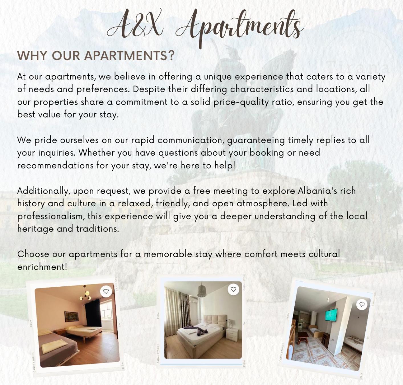 A&X Lovely And Central Apartment - 24H Self Check-In 地拉那 外观 照片
